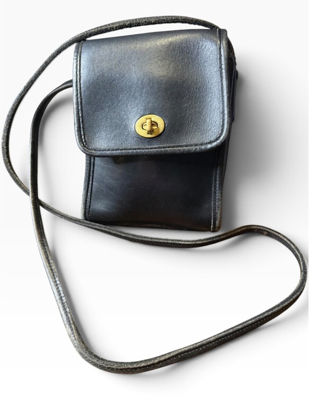 Coach Vintage 1994 Scooter 9893 Black Leather Crossbody Bag USA